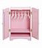 Набор кукольной мебели: шкаф и люлька, розовые  - миниатюра №3